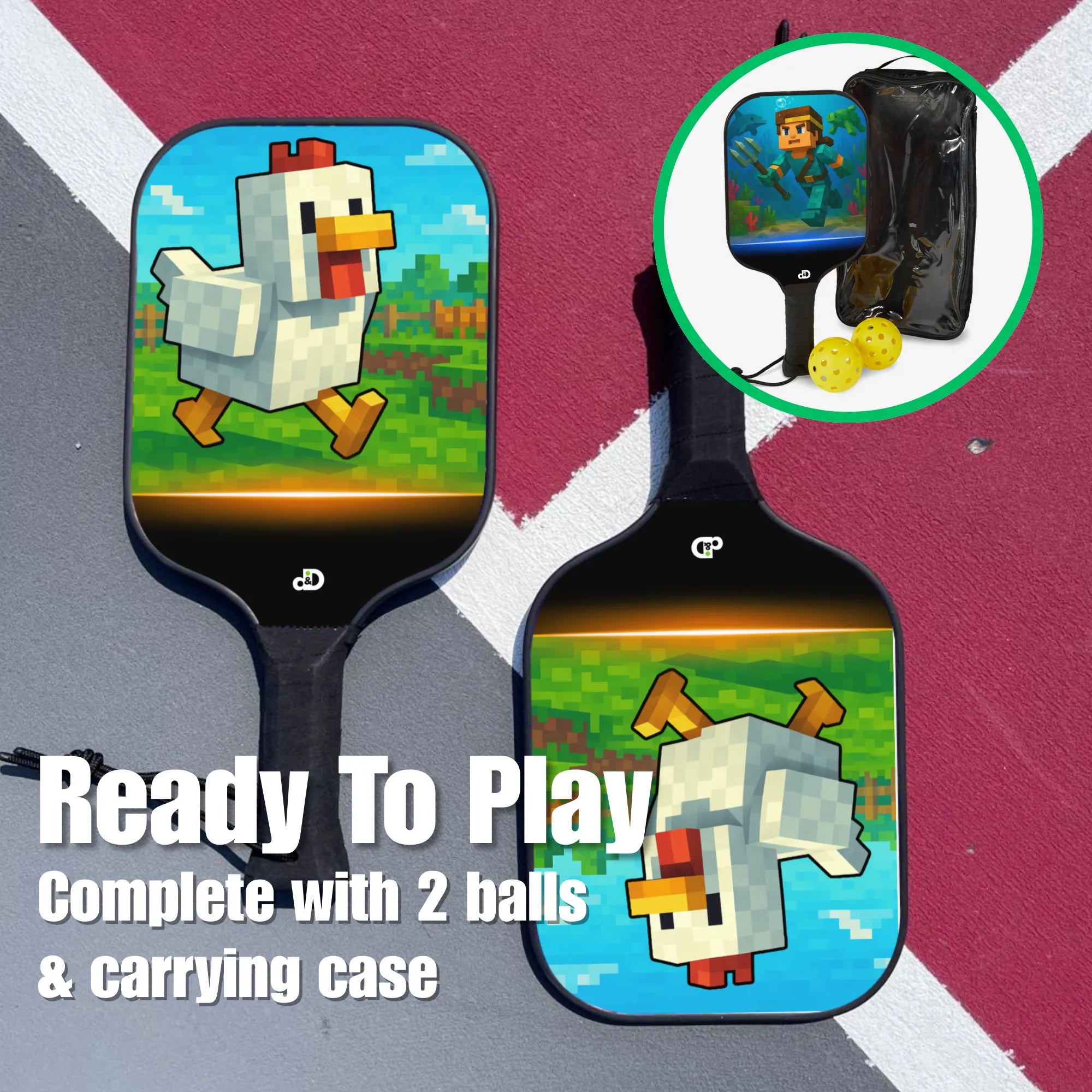 🐔 Clucky Quest Paddle Set